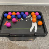 自宅のアプローチ・パター練習におすすめ！ハードプラスチック製のゴルフボールトレイ「Saplizeセープライズ」をレビュー