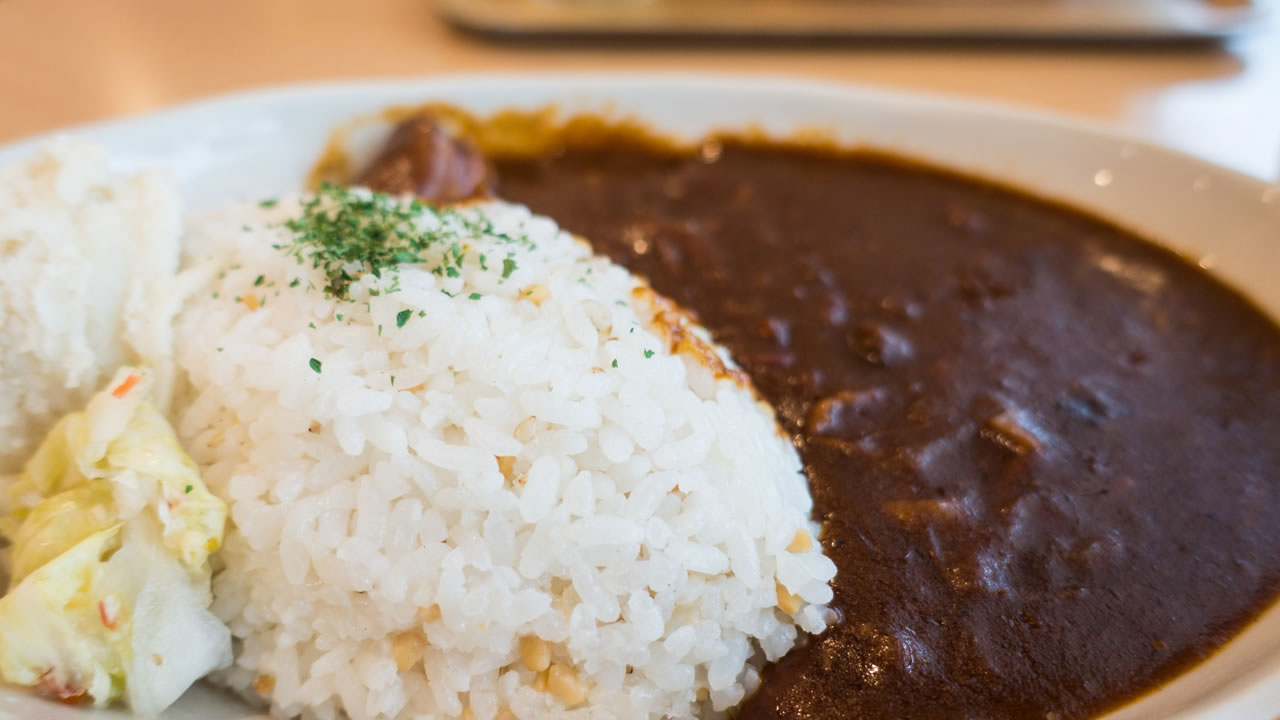 ランチは大好きなカレーライス