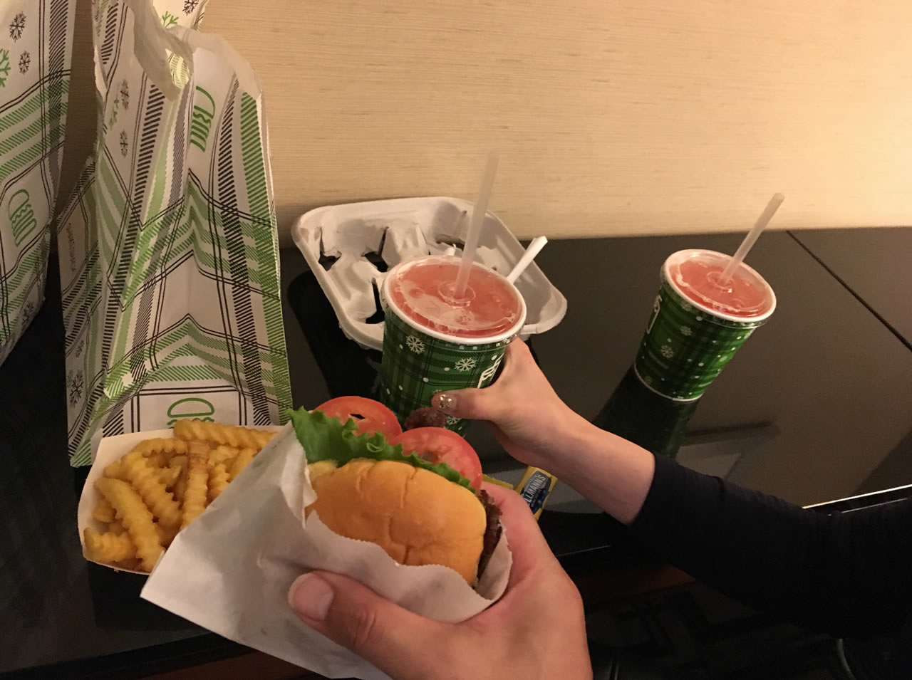 ニューヨークで食べたシェイクシャックのハンバーガー