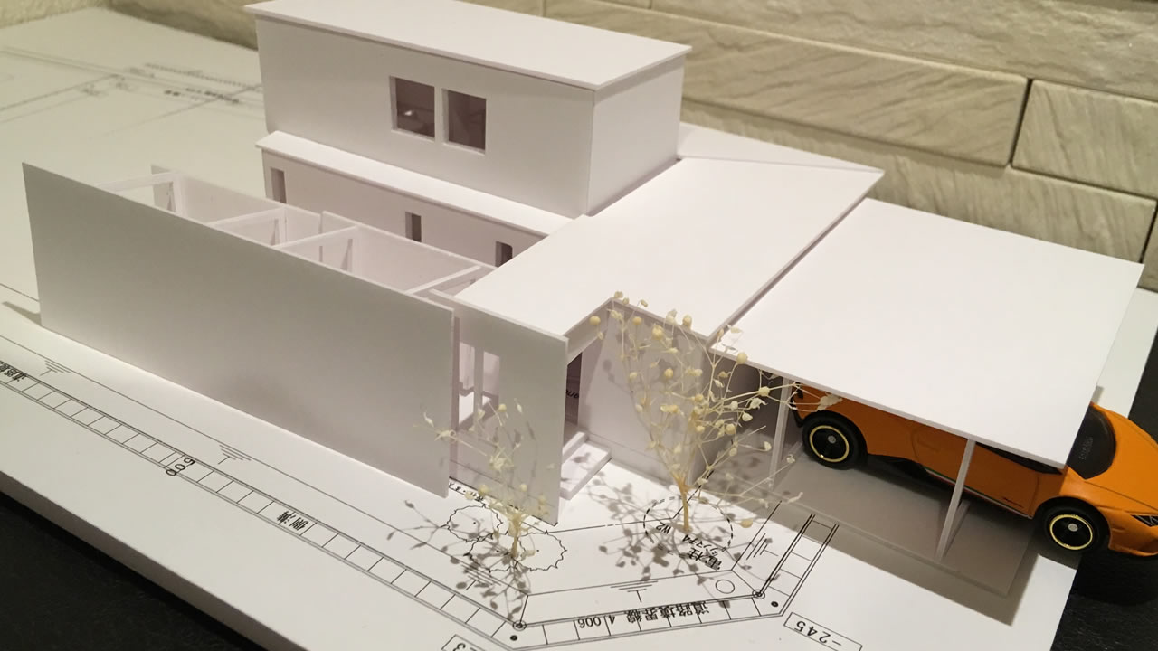 【２回目】R+houseの住宅・建築模型が完成！35坪のおしゃれ平屋風２階建デザイン・間取りを大公開