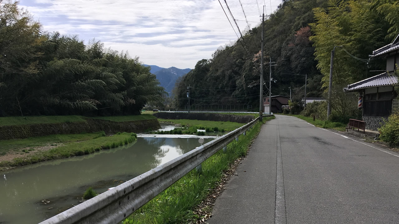 鹿場の川沿い